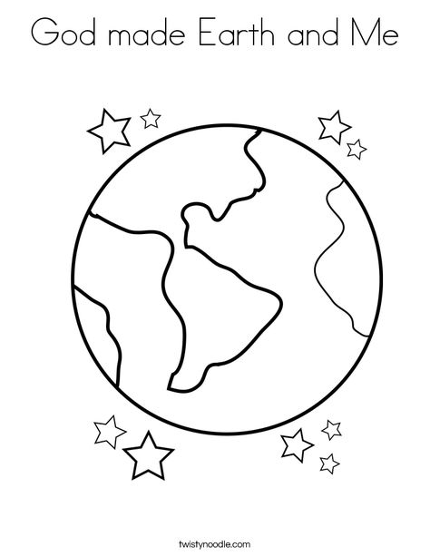 god created the earth coloring page | God made Earth and Me Coloring Page Earth Coloring Page, World Coloring Page, God Made The World, Earth Coloring Pages, Planet Coloring Pages, Earth Day Coloring Pages, Sistem Solar, Twisty Noodle, Star Coloring Pages