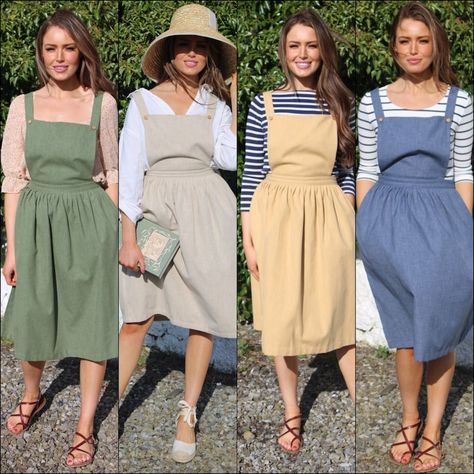 Linen Apron Dress Modest Dress Spring Dress Pinafore Dress - Etsy Australia Apron Dress Pattern, Linen Apron Dress, Farm Dress, Midi Dress With Pockets, Dress Modest, Dress Cottagecore, Modest Dress, Cottagecore Dress, Linen Midi Dress