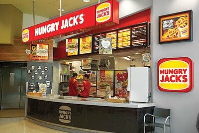 Hungry Jack's. Image via google copyright owner Royal Burger, Future Restaurant, Food Court Design, Chicken Store, Restaurant Kitchen Design, Chicken Brands, Aussie Style, Resturant Design, Burger Shop