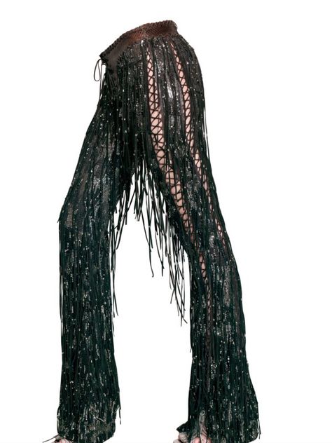 Fringed Pants, Tassel Pants, Fringe Pants, Drag King, Birthday Dinner, Clothes Outfits, Nail Tutorials, Crows, Visual Merchandising