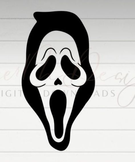 How To Draw Scream Mask Step By Step, Scream Cartoon Drawing, Ghost Face Doodle, Gost Face Drawings, Scary Movie Dibujo, Ghost Face Outline, Scream Face Drawing, Horror Movie Drawings Easy, Ghostface Desenho