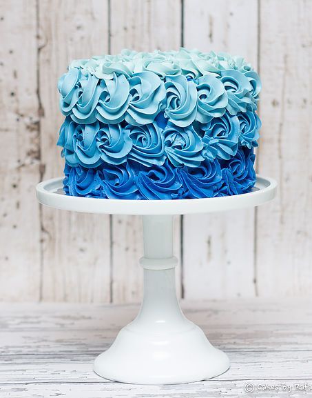 17 Best ideas about Ombre Cake on Pinterest | Rose cake, Pink ... Ombré Cake, Blue Birthday Cakes, Teen Cakes, Birthday Cakes For Teens, Rosette Cake, Smash Cake Boy, Ombre Cake, Blue Cakes, Rose Cake