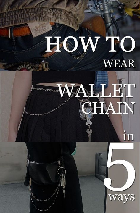 Wallet chain is a fashionable accessory that is usually attached to a purse or wallet for added protection and style. It can come in different materials like stainless steel, brass or leather. Wallet Chains, Fancy Accessories, Different Materials, Front Pocket Wallet, Billfold Wallet, Mens Style Guide, Wallet Chain, Stylish Bag, Style Guide