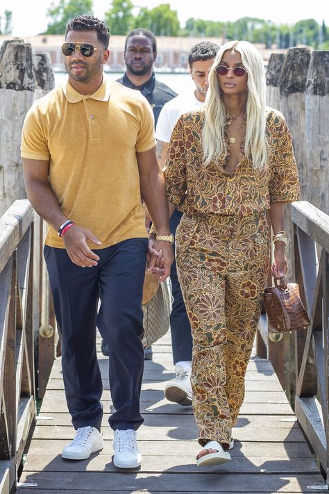 Ciara and Russell Wilson's Venice Vacation Is Setting a New Standard For Romantic Getaways Ciara Style, Ciara And Russell Wilson, Ciara And Russell, Italian Vacation, Church Outfit, Happy Couples, Russell Wilson, Famous Couples, Romantic Getaway