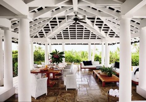 Bahamas Beach House, Bahamas House, Inside Celebrity Homes, Bahamas Beach, British Colonial Decor, Bahamas Island, British Colonial Style, Faith Hill, Outdoor Living Patio