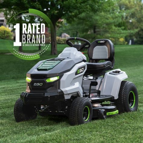 EGO POWER+ T6 42-in 56-volt Lithium Ion Electric Riding Lawn Mower with (6) 6 Ah Batteries (Charger Included) Lowes.com Electric Riding Lawn Mower, Garden Estate, The Ego, Riding Lawn Mowers, Riding Mower, Lawn Tractor, Lawn Mower, Tractor, Batteries