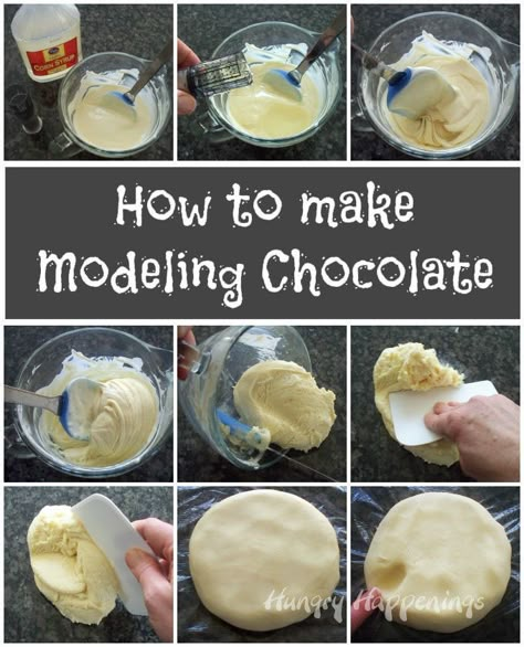 Modeling Chocolate Recipe (candy clay or chocolate clay) Modeling Chocolate Recipes, Chocolate Candy Recipes, Modelling Chocolate, Cake Tips, Modeling Chocolate, Cake Stuff, Chocolate Decorations, Cupcake Decorating, Icing Recipe