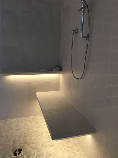 Indirect shower lighting Bathroom lighting Cool shower lighting Shower    Residential lighting Indirect lighting Architectural lighting Lighting LED tape light Design  Interior design Specialty lighting Shower Light Fixture Ideas, Indirect Ambient Lighting, Indirect Lighting Bathroom, Shower Mood Lighting, Lightning Bathrooms, Bathroom Ambient Lighting, Ambient Lighting Bathroom, Shower Lights, Shower Step