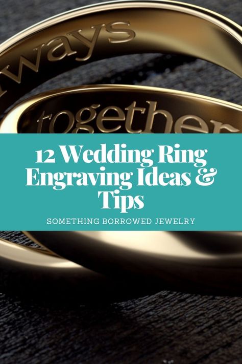 12 Wedding Ring Engraving Ideas & Tips 1 Marriage Ring Engraving, Groom Ring Engraving, Engraved Rings For Him Sayings, Quotes On Rings, Engraved Mens Wedding Ring, Marriage Ring Engraving Ideas, Engraved Rings Personalized Wedding, Wedding Rings Engraving Ideas, Wedding Rings Inscription