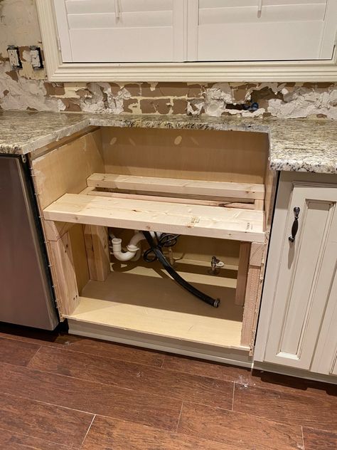 Farmhouse Sink Open Underneath, Cabinet For Farmhouse Sink, Diy Farmhouse Sink Install, Apron Front Sinks Kitchen, Farm Sink Cabinet Base, Farmhouse Sink Cabinet Ideas, Installing Farmhouse Sink In Existing Cabinets, How To Install A Farmhouse Kitchen Sink, Installing Farmhouse Sink Diy