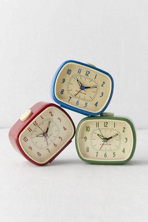 Kikkerland Design Retro Alarm Clock | Urban Outfitters Australia Retro Alarm Clock, Analog Alarm Clock, Bedside Clock, Decoration Inspiration, Tick Tock, Room Setup, Room Inspiration Bedroom, Flip Clock, Room Aesthetic