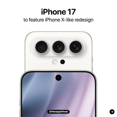 Apple is reportedly planning a major, iPhone X-like redesign for one iPhone 17 model next year The new model could feature a significantly thinner design, a smaller Dynamic Island, relocated rear cameras to the “top center,” and a higher price tag than the Pro Max model Source: @theinformation Iphone X Max, Unrealistic Wishlist, Saraswati Mata, Concept Phones, Dynamic Island, Haha Photos, Acne Help, Iphone 9, Iphone Features