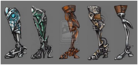 Leg Prosthesis, Halloween Steampunk, Drawing Legs, Prosthetic Leg, Lucet, Arte Robot, Dungeons And Dragons Characters, Cyberpunk Art, Gothic Style