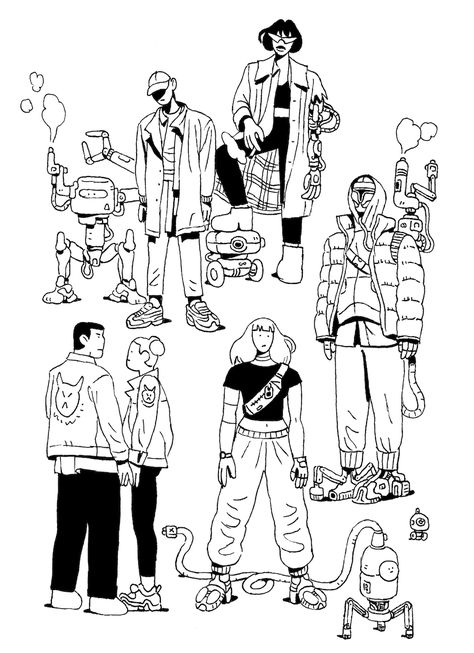 Wren Mcdonald Art, 90s Character Design, Simple Comic Art Style, Agent Character Design, Wren Mcdonald, Calarts Style, Comic Character Design, Comic Art Style, Simple Comic