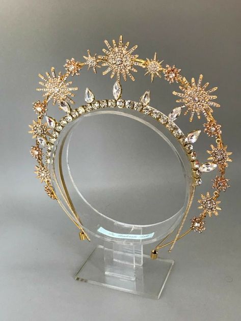 Star Headpiece, Star Tiara, Headband Bridal Hair, Headpiece Diy, Halo Crown, Headpiece Jewelry, Crown Tiara, Crown Headband, Fantasy Jewelry