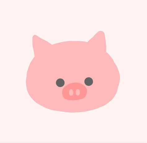 Pig Widgets, Pig Icon Cute, Pig Animation, Widget Icon Pink, Pig Aesthetic, Pastel Pink Icons:), Kawaii Doodle, Pig Cute, Aesthetic Widgets