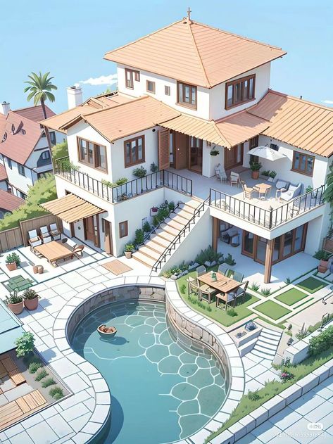 Home Decor: #homedecor, #interiordesign, #homedesign, #decor inspiration Art Nouveau Cottage, Sims 4 Roof Ideas, Procreate Building, Sims 4 Houses Layout, Lotes The Sims 4, Digital Hair, Architectural Scale, Sims Free Play, Sims 4 House Plans