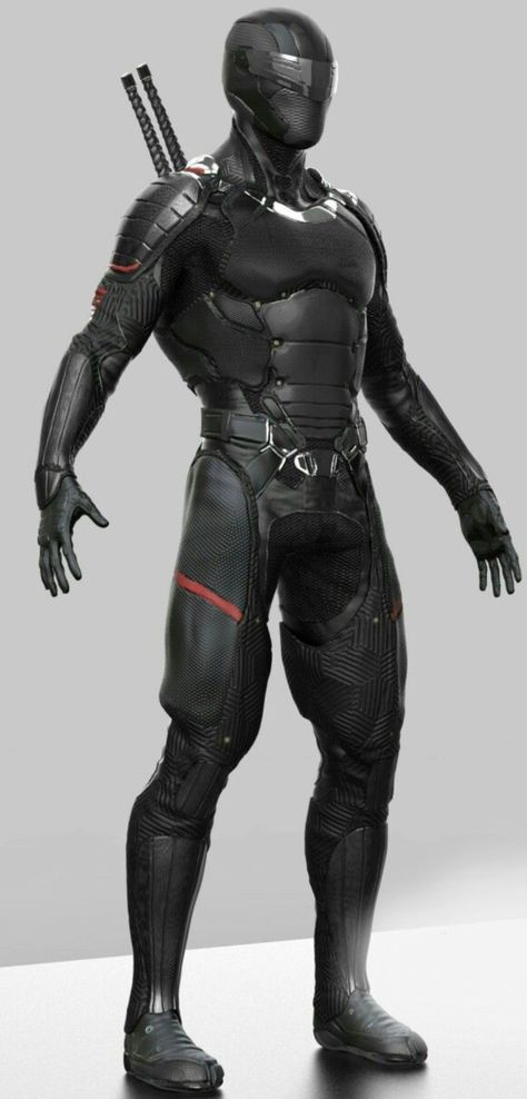 Armored Ninja Suit, Superhero Armour, Vigilante Suit Design, Superhero Suit Design, Ninja Armor, Armadura Ninja, Snake Eyes Gi Joe, Tech Armor, Guerriero Samurai