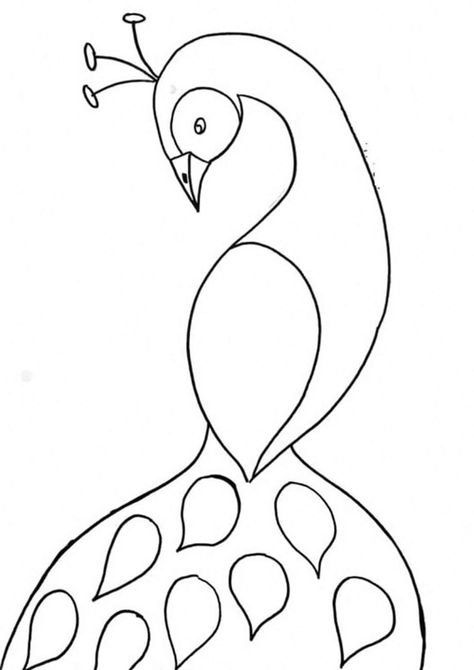 Fun Peacock coloring pages for your little one. They are free and easy to print. The collection is varied with different skill levels Peacock Coloring Pages, Peacock Drawing, Love Birds Painting, Pots Diy, Garden Rocks, Stone Art Painting, Peacock Painting, Peacock Art, Painting Templates