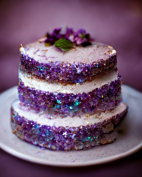 @laurajames.ai su Instagram: "Iridescent Fairy Cake collab with the incredibly creative @letsgetlost_ai 🧚🏻🍰 #Foodporn #cake #moist #fairy #pink #iridescent #yummy…" Iridescent Cake, Jewel Cake, Purple Desserts, Iridescent Fairy, Metallic Cake, Artistic Food, Incredible Cakes, Lemon Cheesecake Recipes, Chocolate Dishes