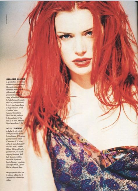 Sibyl Buck Sibyl Buck, Amen Break, Red Hair Inspo, Bright Hair Colors, 90s Model, Bright Hair, Grunge Hair, Yohji Yamamoto, Grunge Outfits