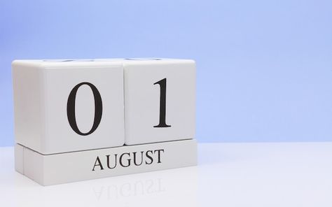 August 01st. day 1 of month, daily calen... | Premium Photo #Freepik #photo #month #day-calendar #business-calendar #today July Calendar, Today Calendar, Calendar 2019, Daily Calendar, Date Today, 1 April, Girly Songs, August 31, New Month