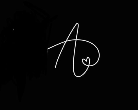 A Tatoos Alphabet, Letter A Tattoo Designs Initials, Letter A With Heart, Letter A Tattoo Ideas, Letter A Tattoo, Crazy Tattoos, Alphabet Tattoo Designs, Rude Customers, Cute Black Wallpaper