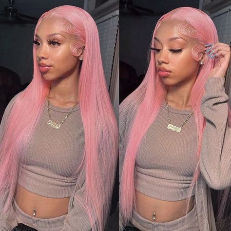 13x4 13x6 Pink Wig Lace Front Human Hair Wig 36 Inch Human Lace Frontal Wigs Bone Straight Colored Lace Front Natural, Ash Pink, Straight Wigs, Curly Bob Wigs, Pink Wig, 100 Human Hair Wigs, Red Wigs, Hair Color Pink, Colored Wigs