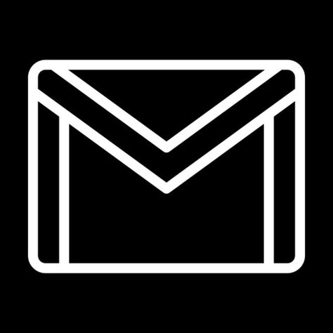 Black Gmail App Icon, Gmail Logo, Whatsapp Logo, Email Icon, App Store Icon, Black And White Instagram, Black App, Instagram Emoji, Themes App