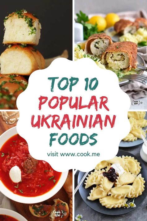 Ukranian Food Recipes, Ukrainian Desserts, Easy German Recipes, Food Europe, Garlic Rolls, Eastern European Recipes, Chicken Kiev, Foreign Food, Cooked Cabbage