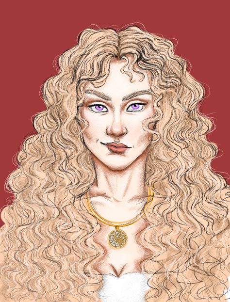 “Daena was Targaryen to the bone; strong, beautiful, wilful. She was a wild almost from birth, lithe and athletic, a runner, a climber, and an expert horsewoman. “I was born to ride a dragon,” she liked to say, but the dragons were dead. #TeamBlackEvent 🎨 McKennaSorenson” Daenaera Velaryon, Targaryen Face Claim, Aegon Iii, Daena Targaryen, Born To Ride, Targaryen Art, To The Bone, Black Bride, House Targaryen