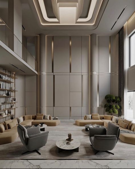 Luxury Hotels Lobby, Lobby Interior Design, Double Height, Interior Design Boards, Lobby Interior, New Interior Design, Lobby Design, Interior Wall Design, Wall Decor Design