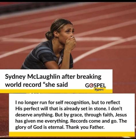 Sydney Mclaughlin Quotes, Sydney Mclaughlin, Christian Athletes, Christian Things, Christian Quotes God, Christian Girl, Christian Love, Bible Motivation, Christian Motivation