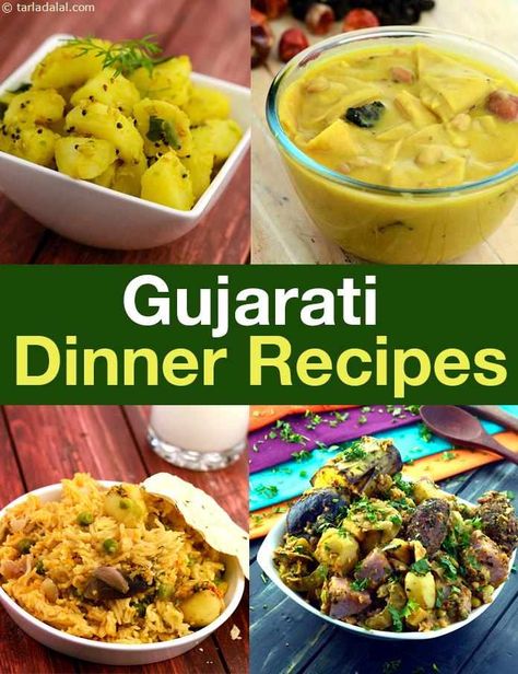 Gujarati Dinner Recipes Veg Dinner Recipes, Personal Pizzas, Kitchen Decor Hacks, Gujarati Snacks, Gujarati Cuisine, Pav Recipe, Dry Curry, Rice Sushi, Sushi Nigiri