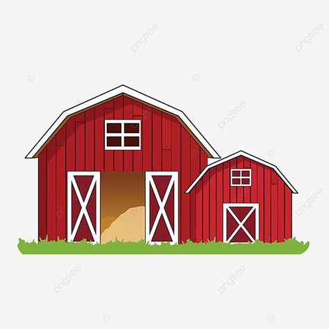 Barn Clip Art, Nuclear Art, Barn Drawing, Art Deco Vector, Farm Clipart, Farm Vector, Sand Floor, Chicken Barn, House Cartoon