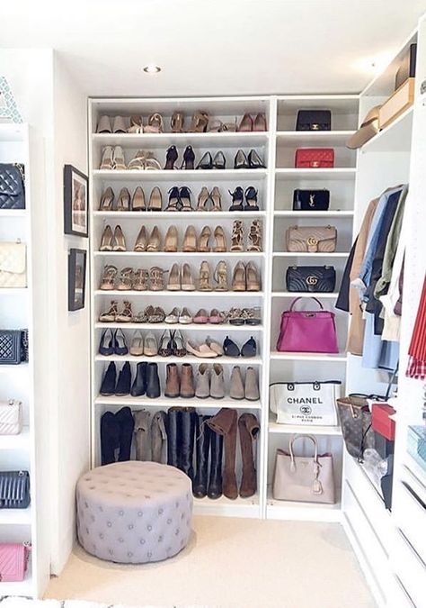 Dressing Room Closet, Walking Closet, Dream Closet Design, Wardrobe Room, Closet Decor, Bedroom Closet Design, Vanity Room, Dream Closets, Glam Room