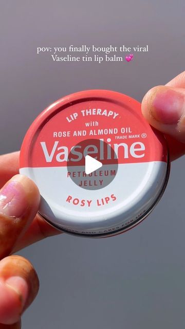 hetvi | skincare & beauty 💖 on Instagram: "trying the viral Vaseline tin lip balm in rosy lips 🌷  I saw this on Amazon for only $7 and I knew I had to get it as I’ve been seeing them everywhere!! 🤩 I honestly love the smell of this and it’s also very hydrating! I think it’s a very good alternative to Laneige lip masks 👀  It has rose and almond oil to keep your lips soft & hydrating and little goes a long the way so this will lossy you very long 😌  have you tried this before?   #vaseline #vaselineliptherapy #lipbalm #laneige #viralmakeup #skincare #lipcare #pinkmakeup #beauty #beautybloggers #beautyjunkie #beautytips #beautyaddict #makeupjunkie #makeup #amazonfinds" Vaseline Rose Lip Balm, Vaseline Lip Balm, Laneige Lip Balm, Vaseline Rosy Lips, Vaseline Lip Therapy, Vaseline Lip, Rose Lip Balm, Rosy Lips, Petroleum Jelly