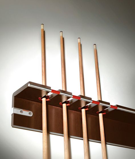 Bolero wall cue rack - Tresserra Game Lounge, Minimal Table, Cue Rack, Exclusive Furniture, Pool Cues, Games Room, Wall Racks, Dark Walnut, Steel Metal