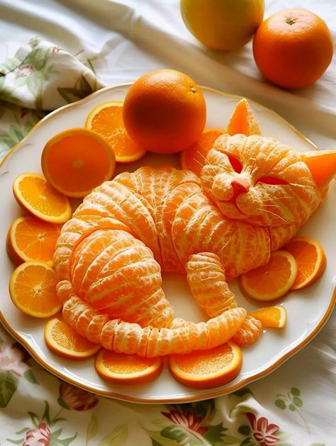 Julkransar Diy, Decorative Food, Fruit Animals, Decorações Com Comidas, Food Art For Kids, Amazing Food Decoration, Amazing Food Art, Food Carving, Easy Food Art