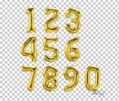 Notes Stickers, Golden Number, Foil Number Balloons, Balloon Painting, Number Stickers, Gold Text, Number Balloons, Gold Balloons, Good Notes