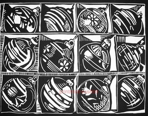 Linocut prints art