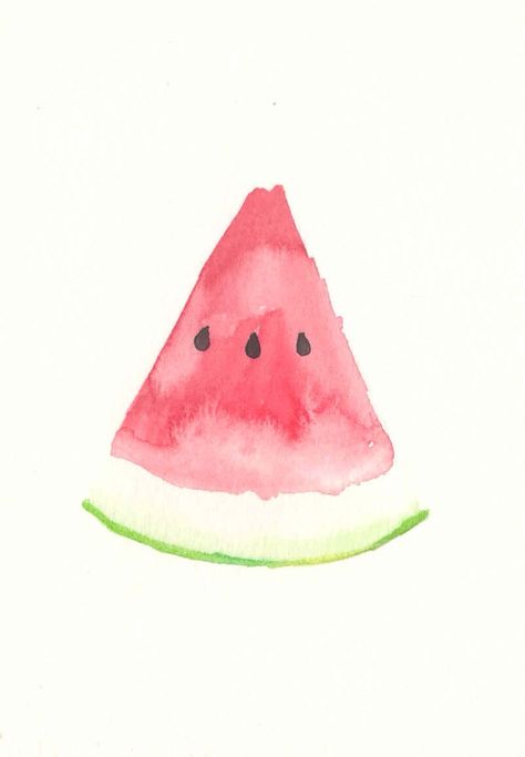 watercolour watermelon Paintings For Beginners, Paintings Easy, Watercolor Paintings For Beginners, Summer Painting, Diy Watercolor Painting, Watercolour Inspiration, Watercolor Paintings Easy, Canvas Painting Designs, Diy Watercolor