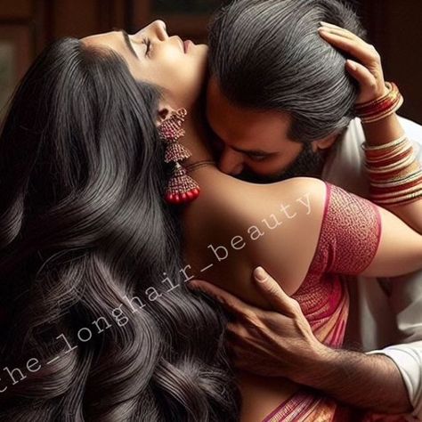 Big Bun Hair, Big Bun, Hair Indian, Romantic Images, Indian Tv Actress, Bun Hair, Cute Couple Poses, Bun Hairstyles For Long Hair, Stylish Sarees