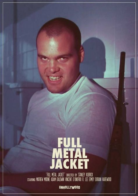 Full. Metal. Jacket. Full Metal Jacket Tattoo, Full Metal Jacket Poster, Cinema Icon, Stanley Kubrick Movies, Vincent D’onofrio, Metal Jacket, Yoda Funny, Full Metal Jacket, Great Movies To Watch