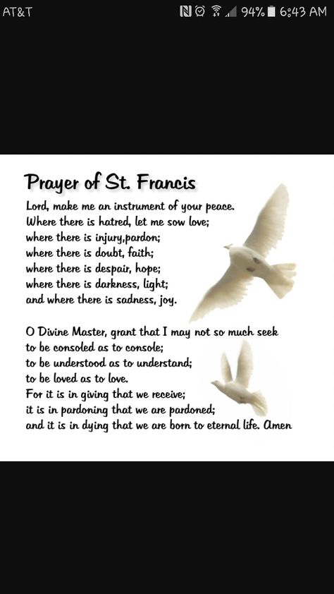 Prayer Of St Francis, Francis Of Assisi Prayer, St Francis Of Assisi, Prayer For Peace, Pray For Peace, Holy Father, Beautiful Prayers, Francis Of Assisi, Inspirational Prayers