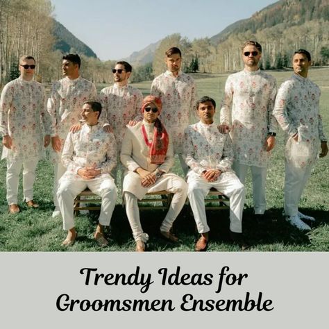 🤵‍♂️ Dressing up for an Indian wedding is a celebration of culture, tradition and style. With the right mix of tradition and trend, groomsmen can elevate their fashion game and create lasting memories alongside the groom. Indian Groomsmen Outfits, Indian Groomsmen, Groomsmen Outfit, Groomsmen Dress, Groomsmen Outfits, Bachelor Parties, Groom And Groomsmen Attire, Wedding Groomsmen, Groomsmen Attire