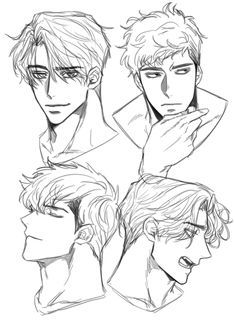 19 Hair tips ideas in 2022 | art reference poses, how to draw hair, anime drawings tutorials Manga Men Reference, Man Face Reference Drawing Anime, Men Faces Reference Drawing, Male Face Expressions Drawing, Manwha Head Reference, Anime Men Face Reference, Anime Man Face Reference, Men Hair Styles Drawing Reference, Male Drawing Base With Hair