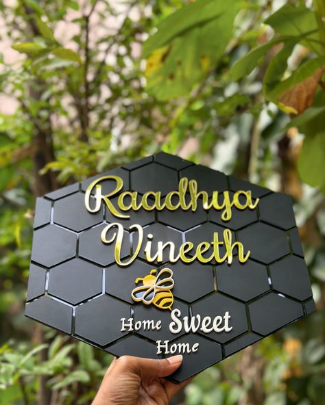 Resin name plates for home