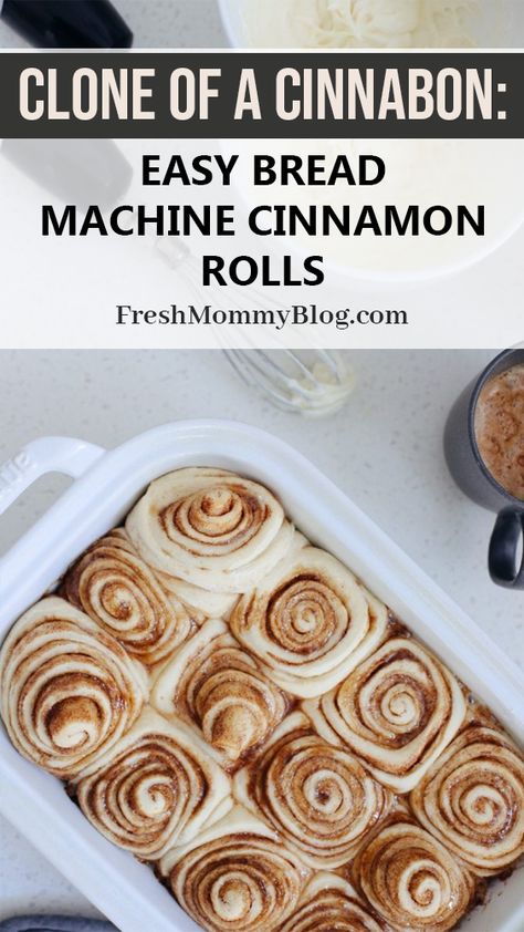 Best Sticky Buns, Bread Machine Cinnamon Rolls, Bread Machine Recipes Sweet, Cinnabon Recipe, Easy Bread Machine Recipes, Best Bread Machine, Rolls Homemade, Cinnamon Roll Bread, Bread Maker Machine