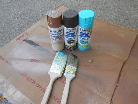 how to spary paint faux copper patina, container gardening, gardening, repurposing upcycling Upcycling, Patina Diy, Matte Spray Paint, Copper Spray Paint, How To Spray Paint, Green Spray Paint, Blue Green Paints, Patina Paint, Paint Easy